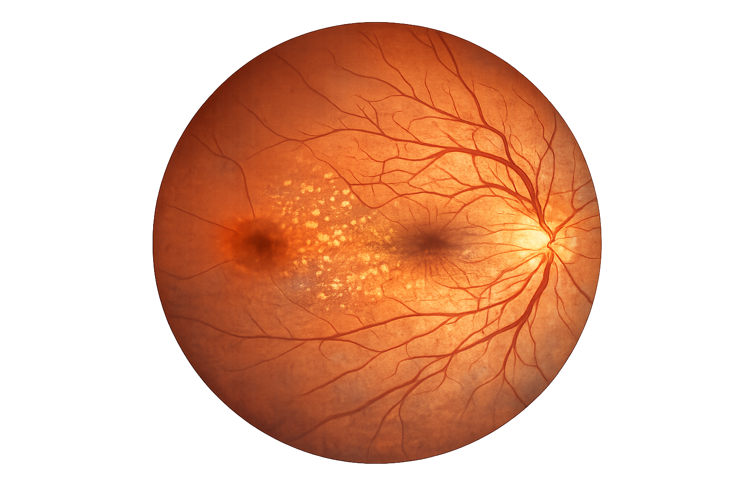 DMAE seca avanzada con atrofia macular