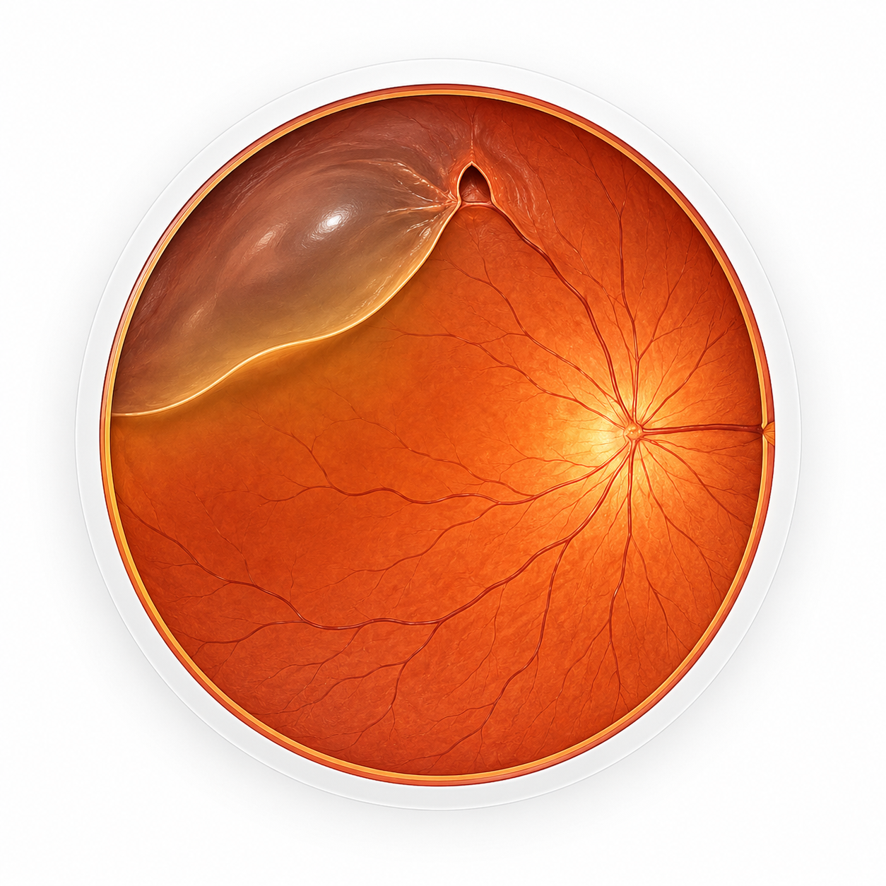 Entrada de líquido bajo la retina